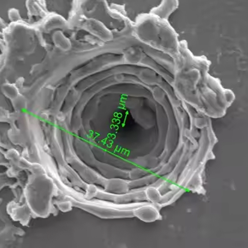 Microvias a laser de precisão